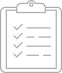 Tweet impressions Icon of a clipboard