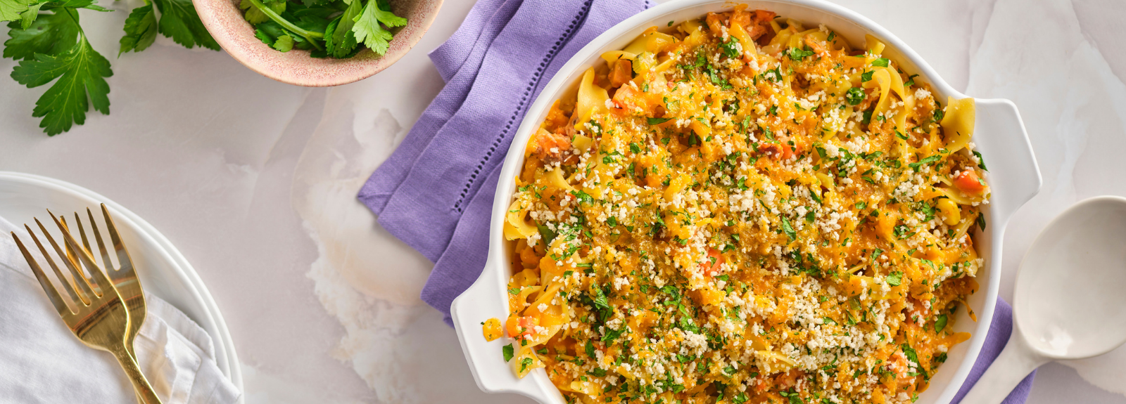 Casserole de nouilles au saumon