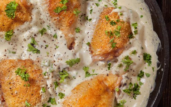 Poulet Stroganoff à la citrouille