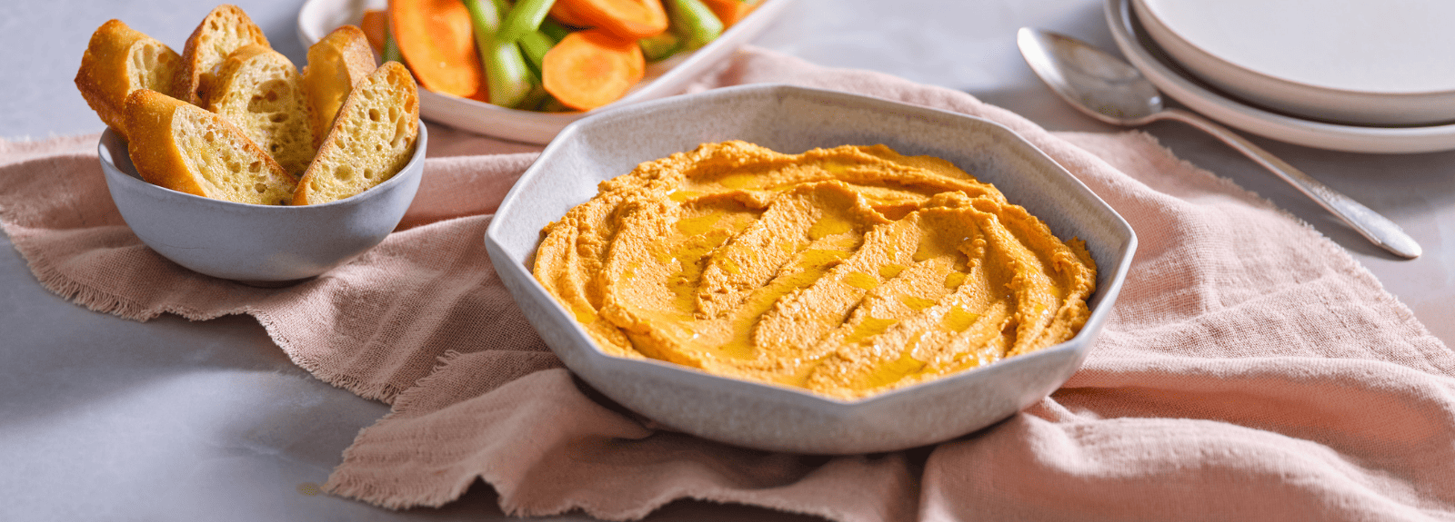 Houmous au poivron rouge grillé