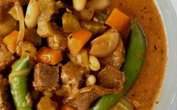 Ragoût de veau et de bolets consistant