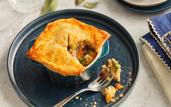 Pâté sans fond à la dinde et aux canneberge