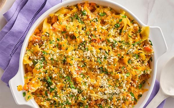Casserole de nouilles au saumon
