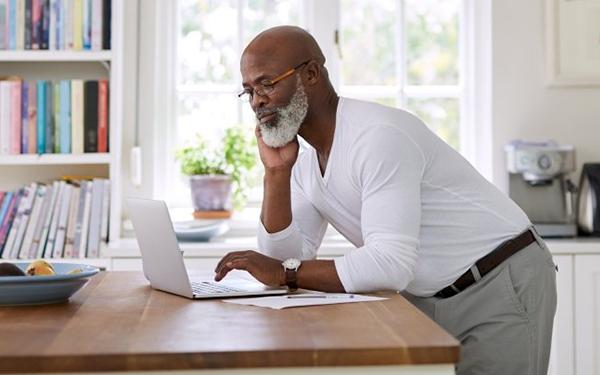 Man using a laptop
